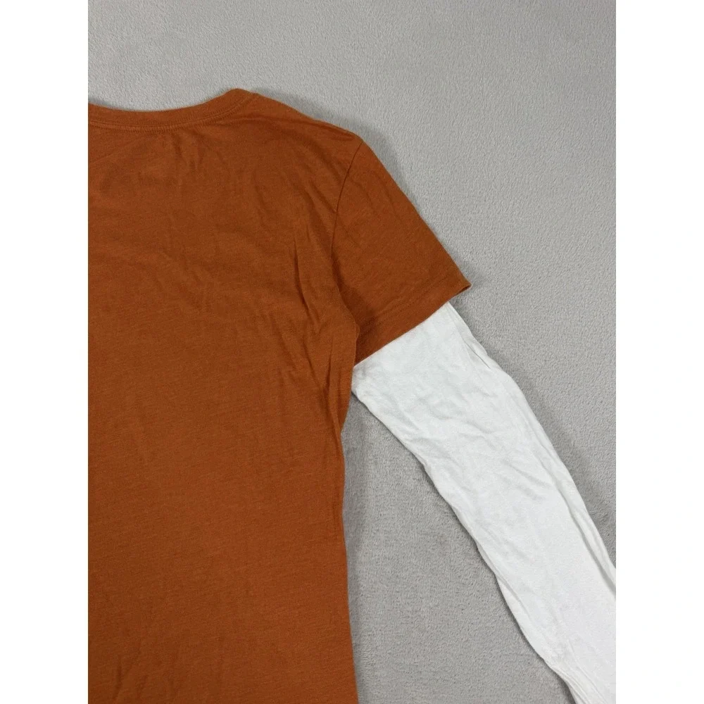Nike Women's Texas Longhorns Layered-Look Long Sleeve T Shirt Size S